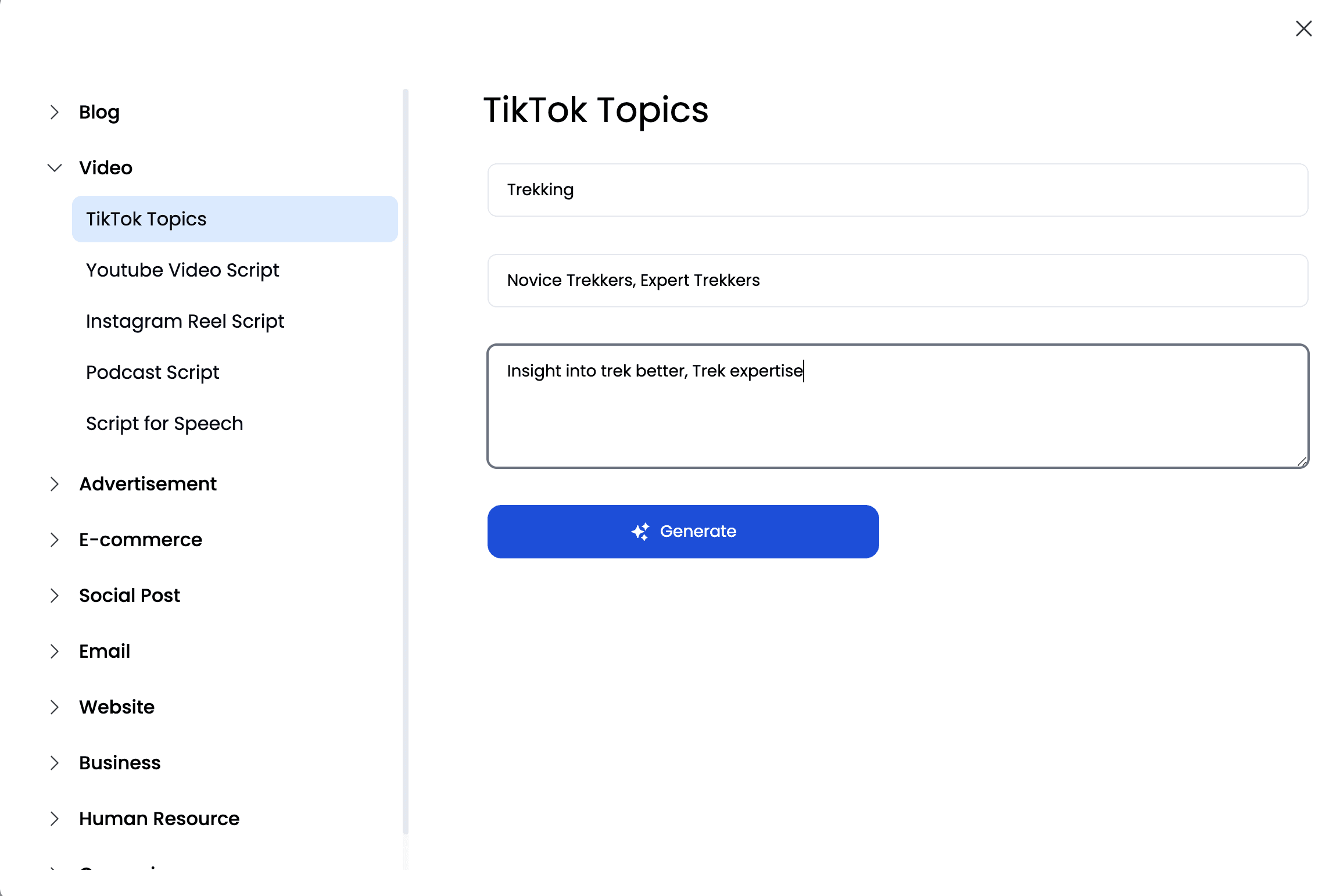 TikTok Ideas Generator 1